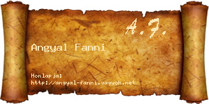 Angyal Fanni névjegykártya